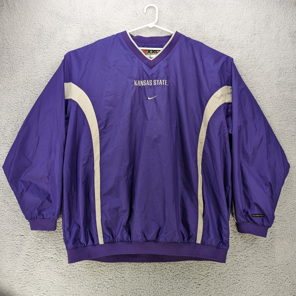 Kansas State Wildcats Vented Windbreaker Pullover Jacket Men's XXL Nike Team